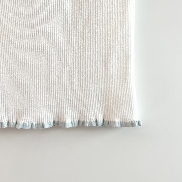 Vintage Y2k Express White Ribbed Knit Midi Skirt Medium - Picture 3 of 5